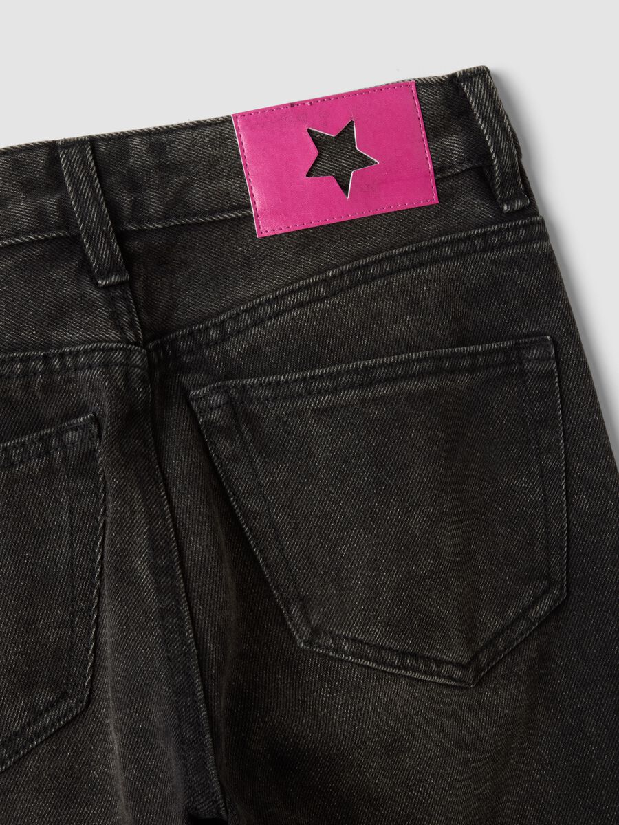 Jeans neri balloon fit in misto cotone, viscosa, lyocell e lana_1