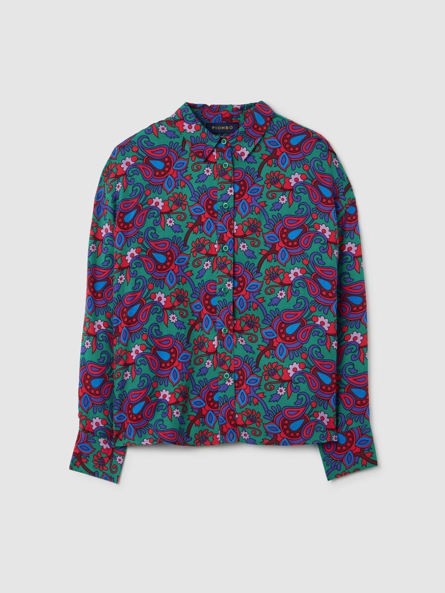 Multicolour pure viscose shirt regular fit_4