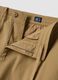 Pantaloni cargo marroni in cotone elasticizzato regular fit_6