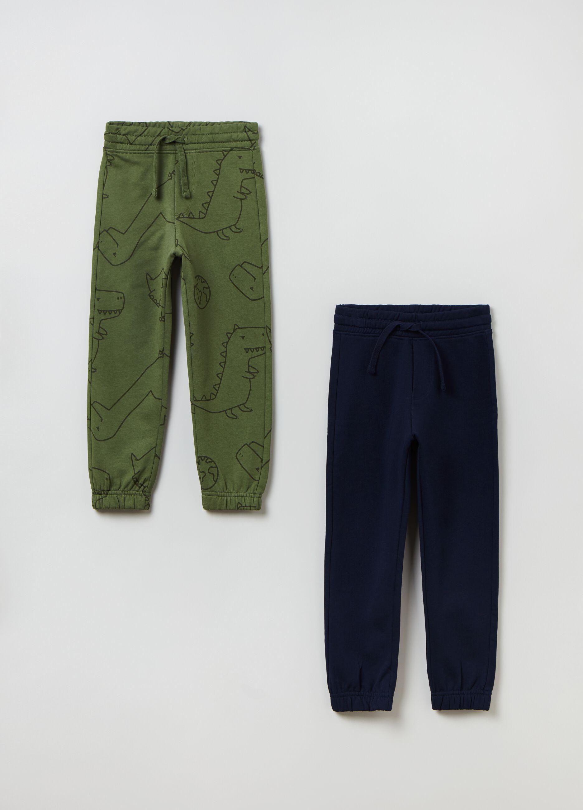Two-pack plush joggers with drawstring