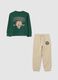 Green regular fit pure cotton kids set_0