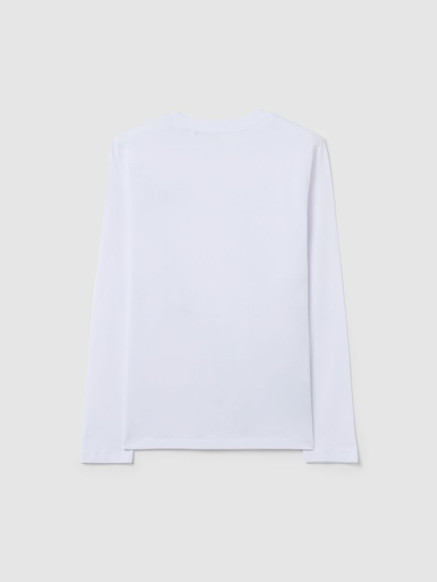 Cotton T-shirt with print and long sleeves_4