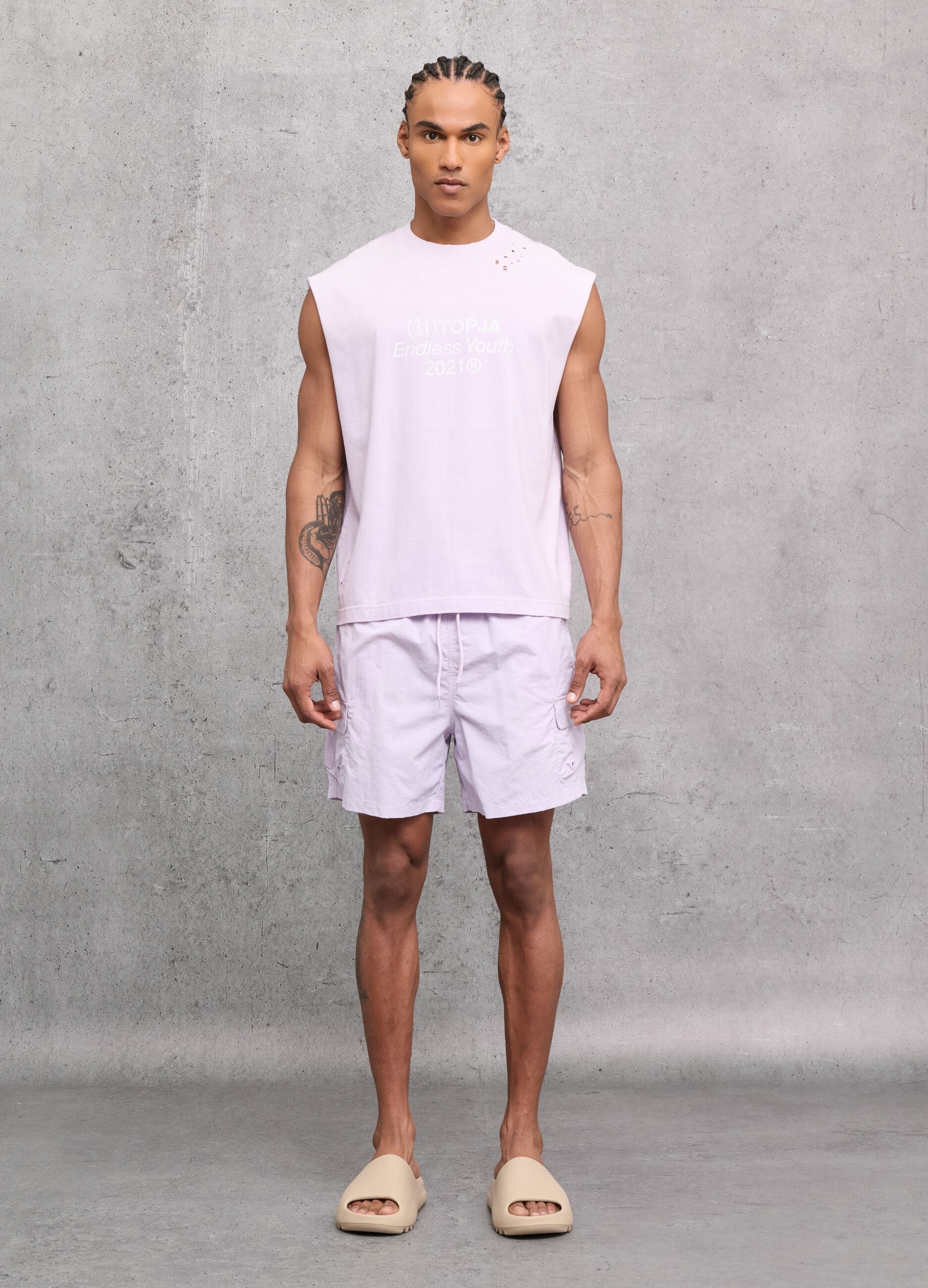Sunfaded Tank Top Pastel Lilac