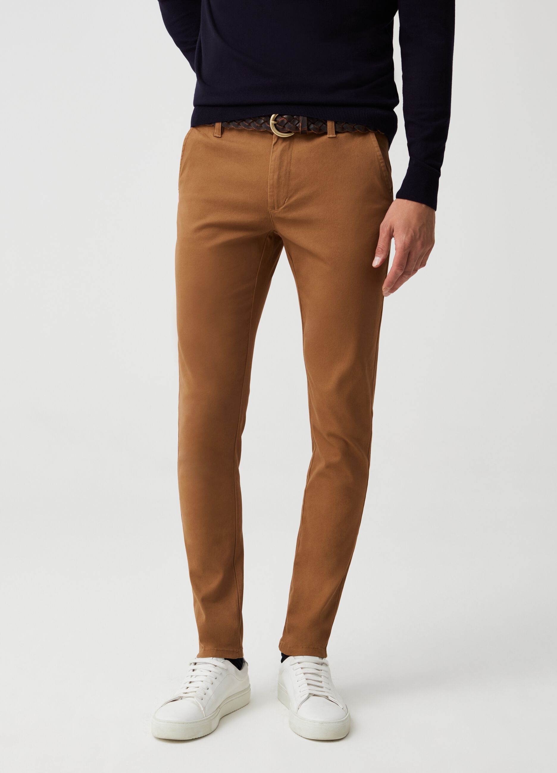 Skinny-fit chino trousers