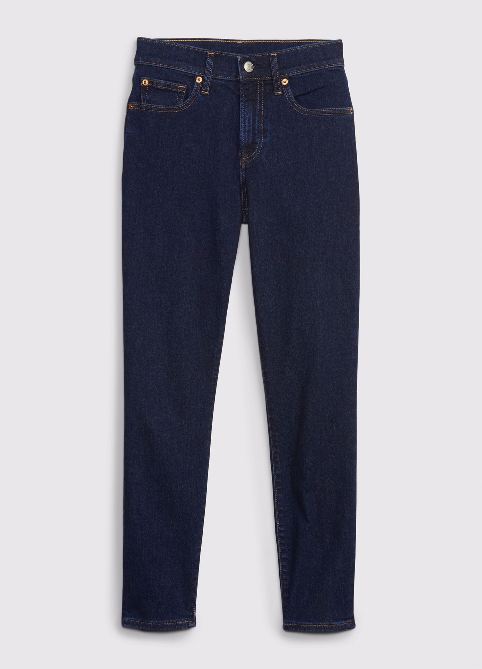 Mid-rise, skinny-fit jeans