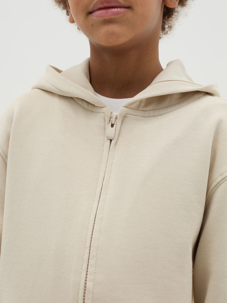 Full-zip sweatshirt in French terry with hood_2