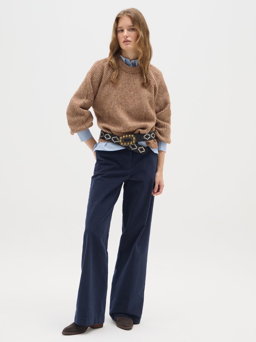 Brown regular fit sweater_2