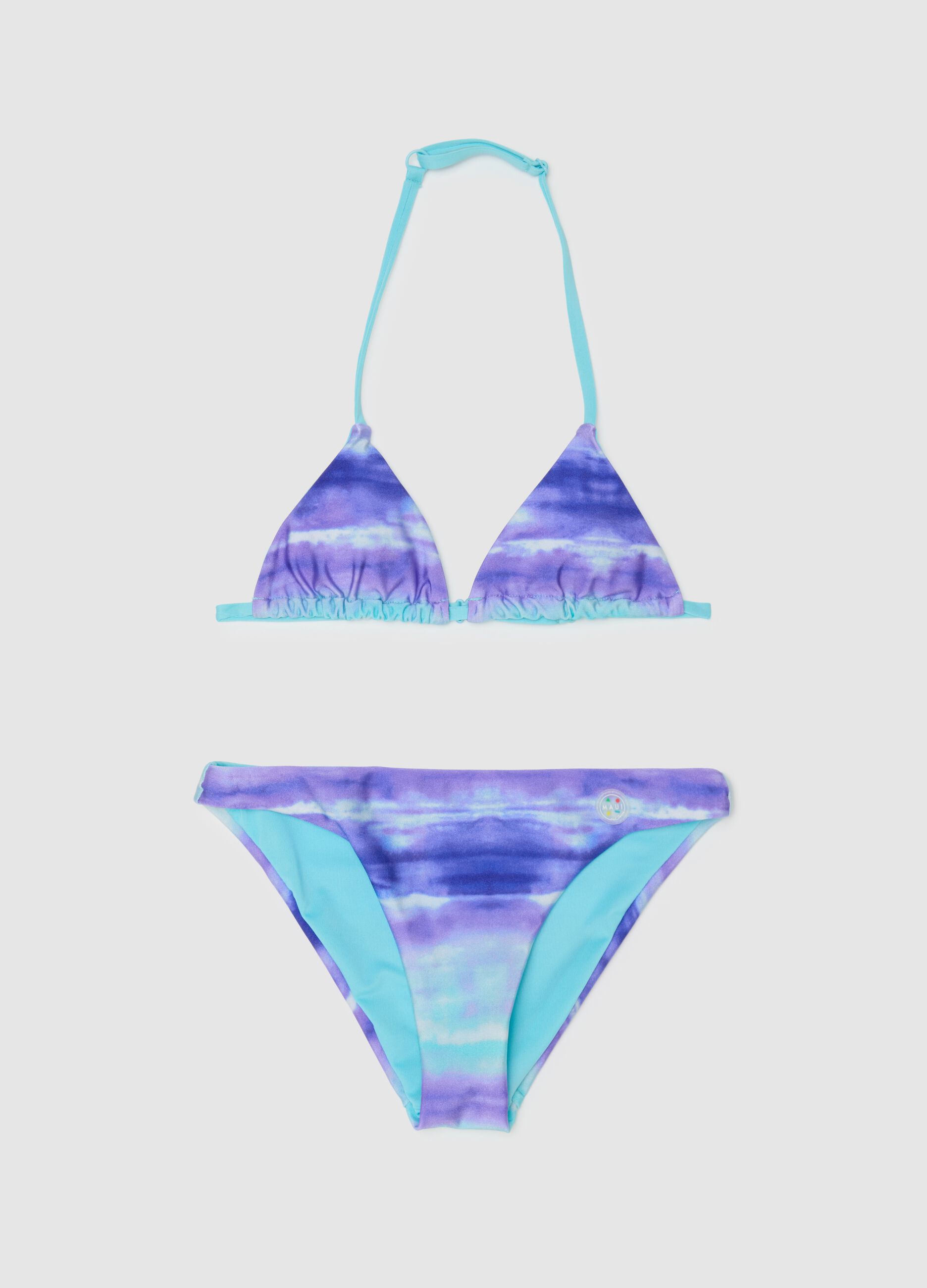 Girls' Multicoloured Stretch Fabric Bikini