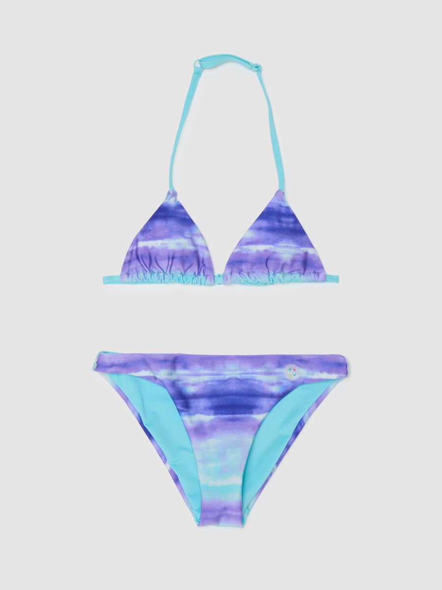 Girls' Multicoloured Stretch Fabric Bikini_0