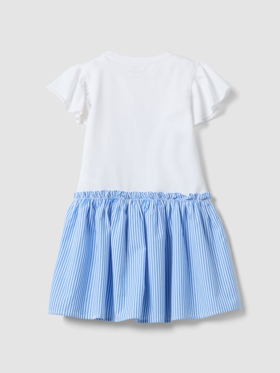 Abito multicolor in cotone elasticizzato da bambina con stampa Frozen_1