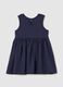 Girls&rsquo; blue 100% cotton dress with regular fit_1