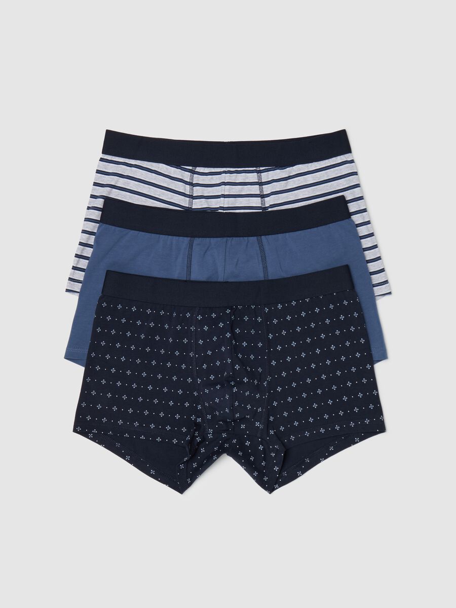 Three-pack boxer shorts in organic cotton with stripes and print_4