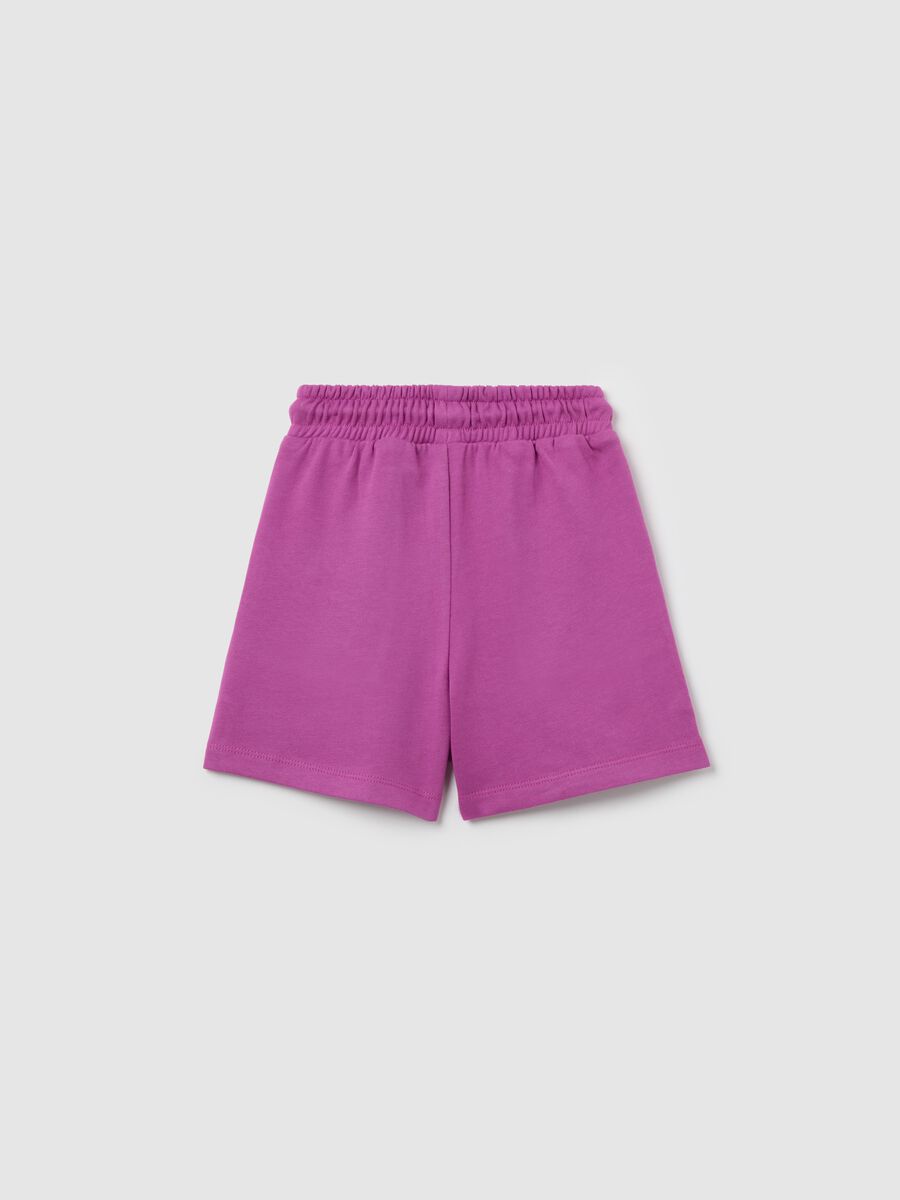 Bermuda shorts in French terry with drawstring_1