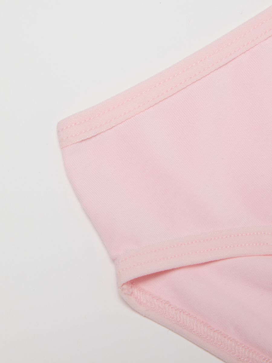 Mutandine in cotone elasticizzato rosa da bambina regular fit con unicorno_3