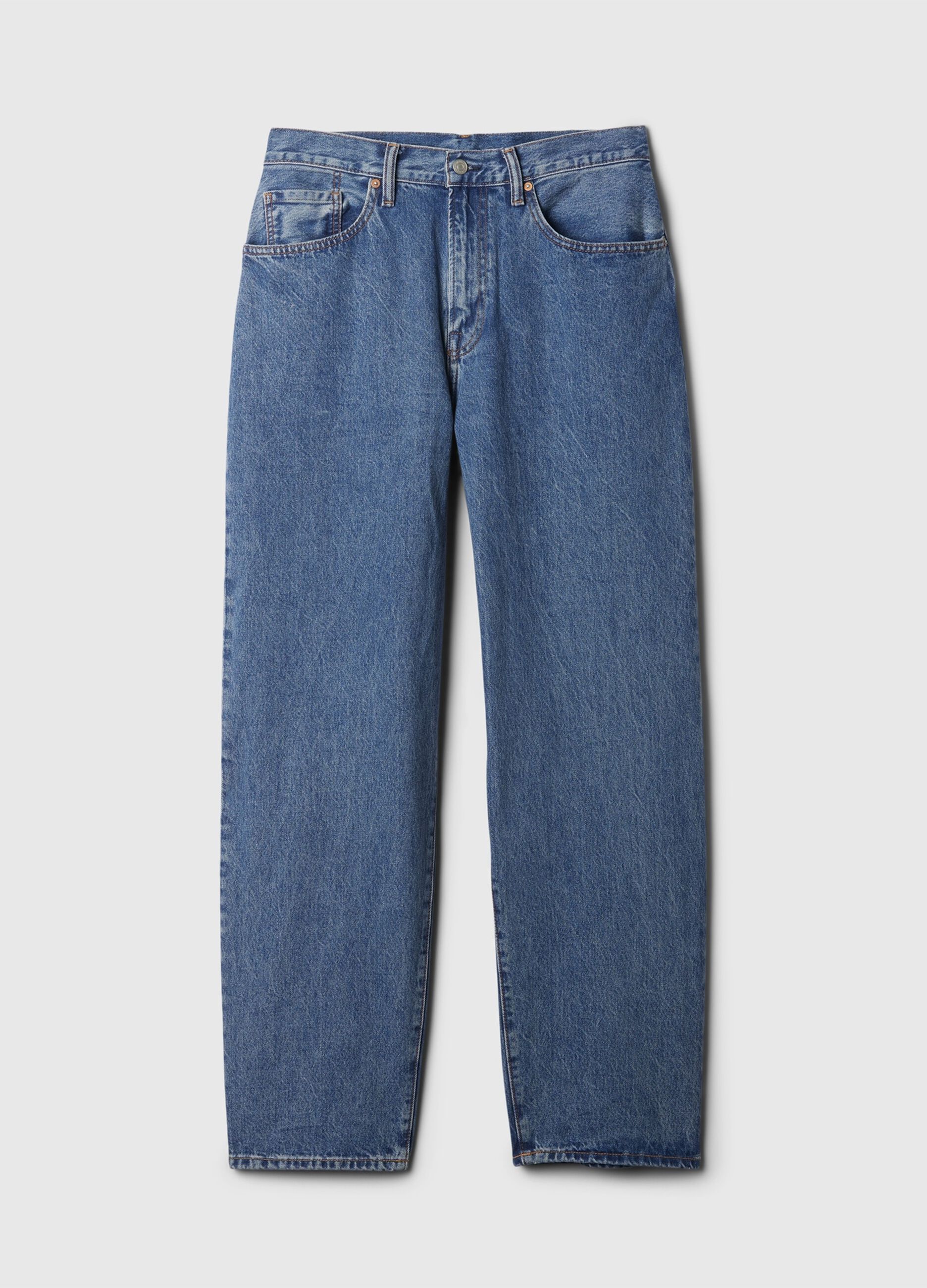 Baggy-fit jeans with mid-rise waist