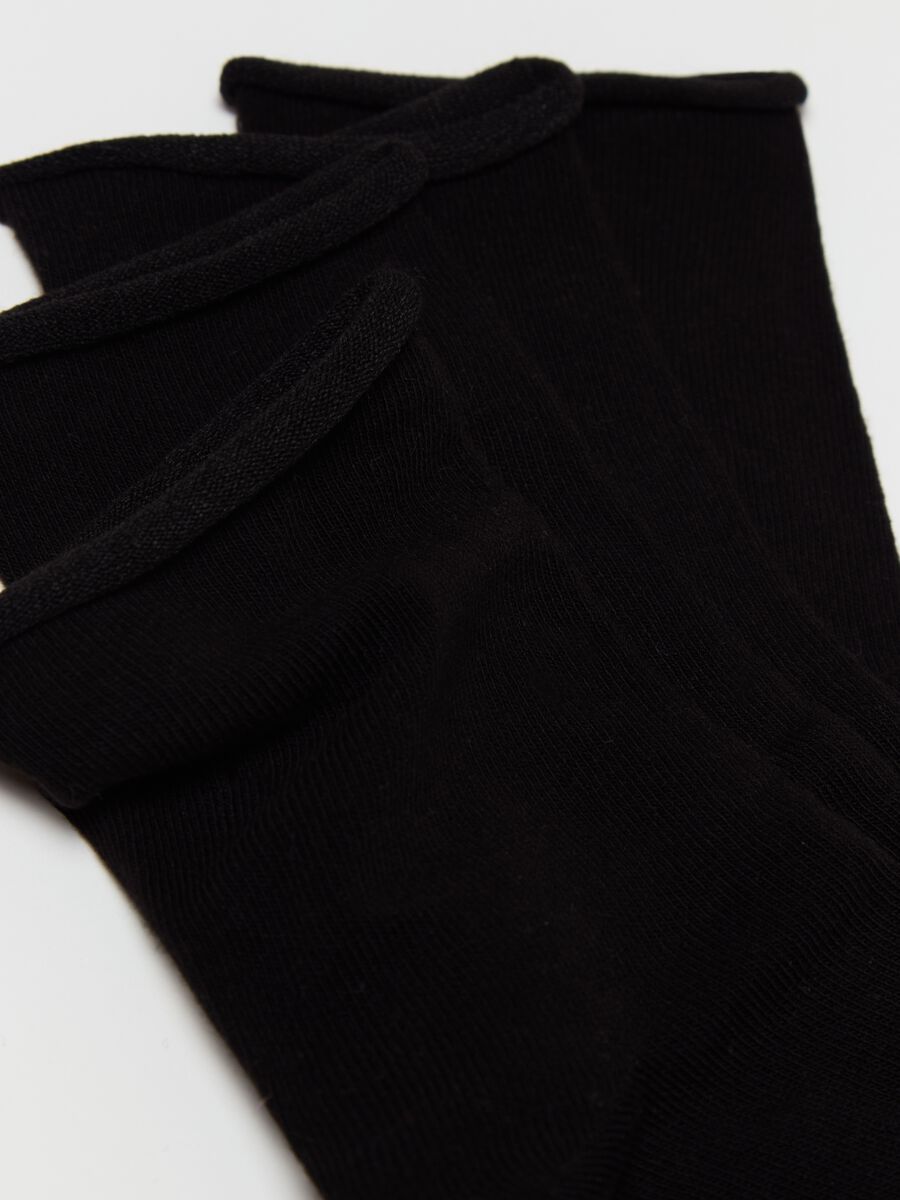 Three-pair pack short socks with gathered hem_2