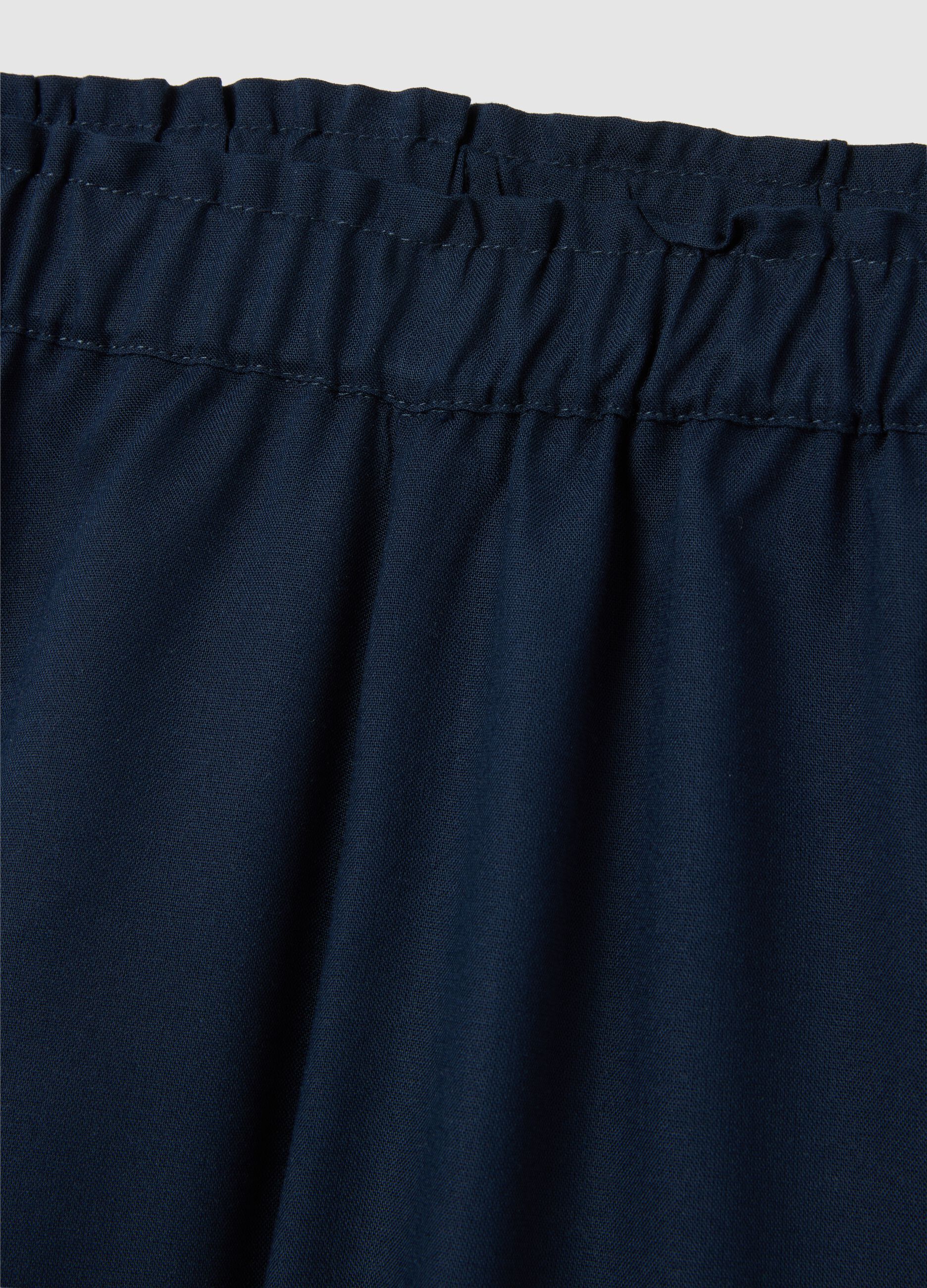 Women's Viscose Blue Regular Fit Shorts