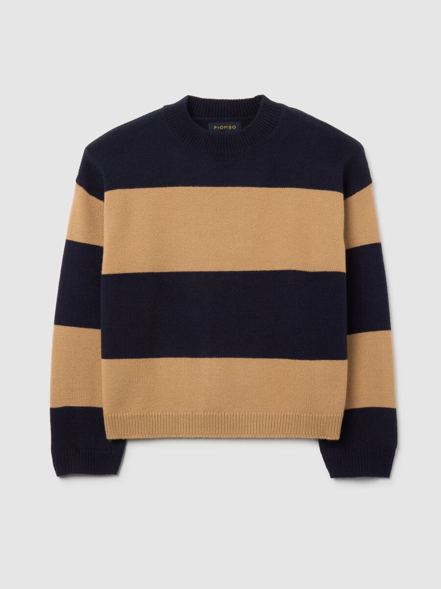 Blue and brown striped jumper_4