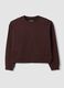 Brown cotton-blend crew-neck sweatshirt, regular fit_4