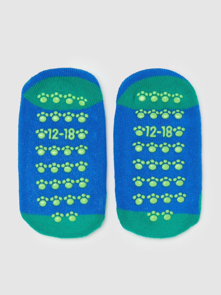 Slipper socks with dinosaur design_1