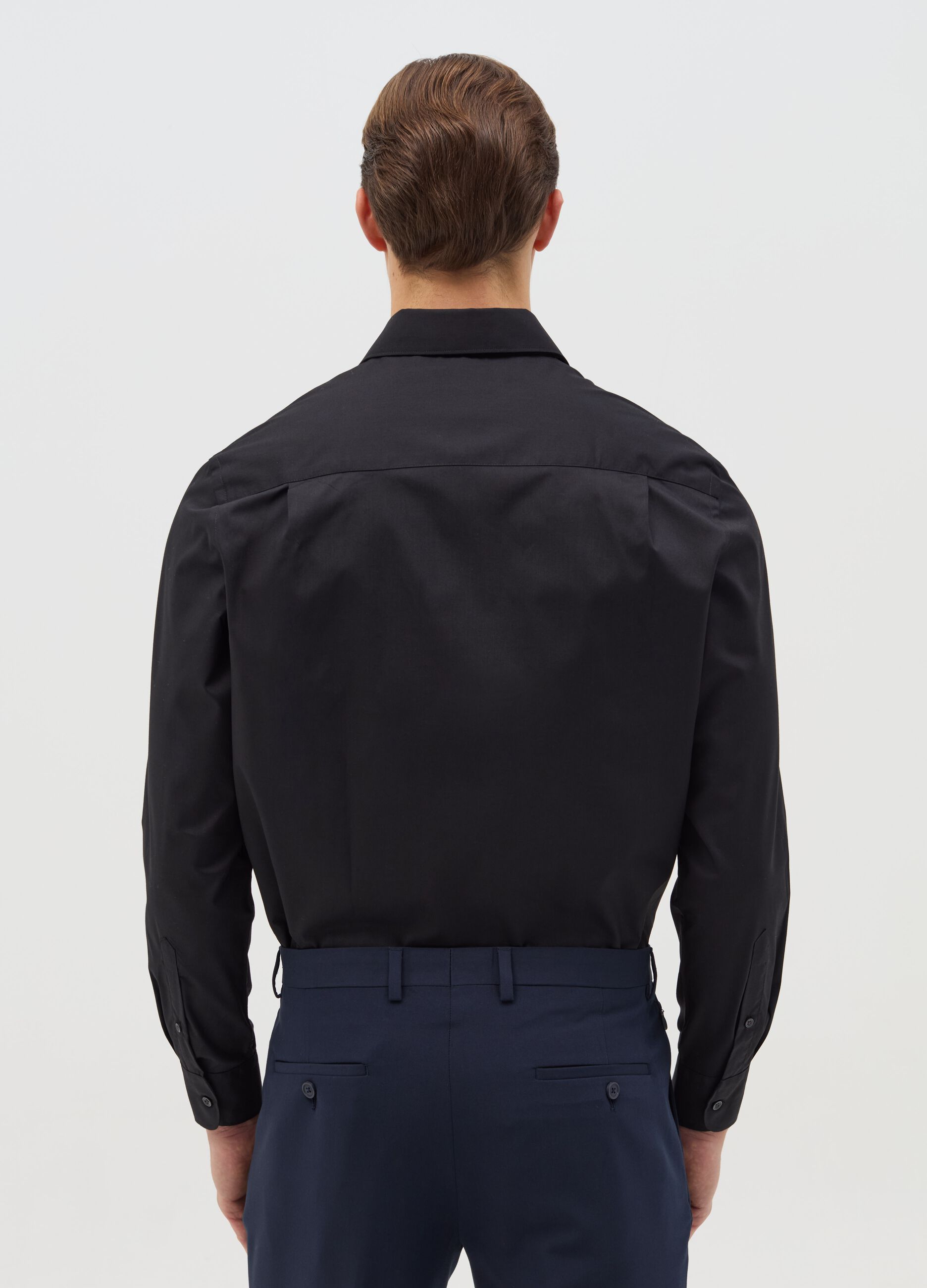 Regular-fit easy-iron shirt with pocket