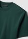 Relaxed fit green cotton crew neck t-shirt_5