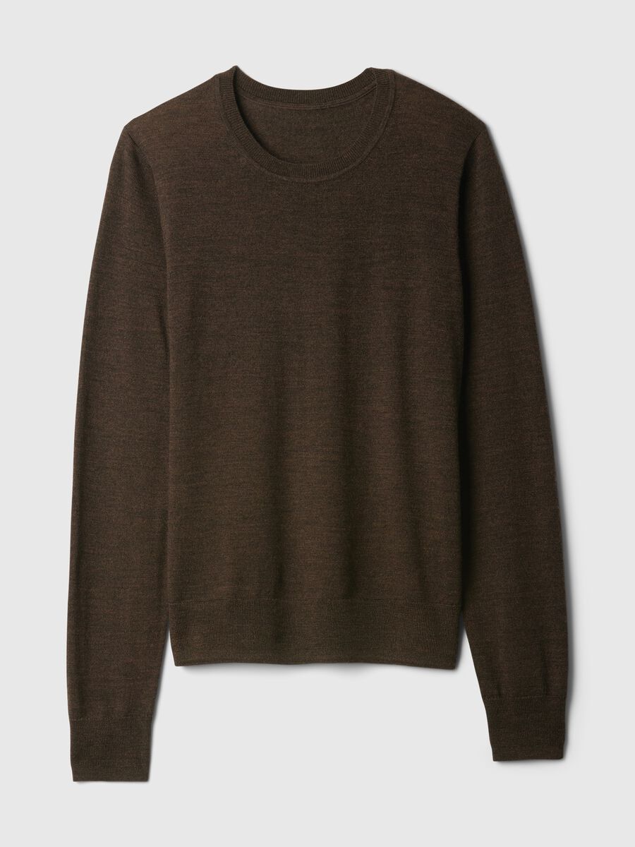 Merino wool pullover with round neck_3