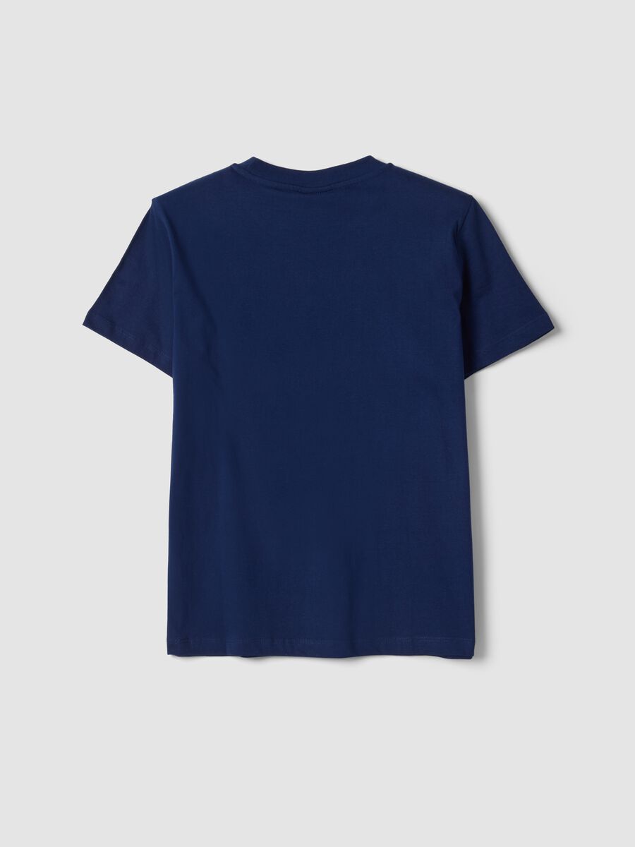 Blue pure cotton T-shirt with Hard Rock Cafe logo_2