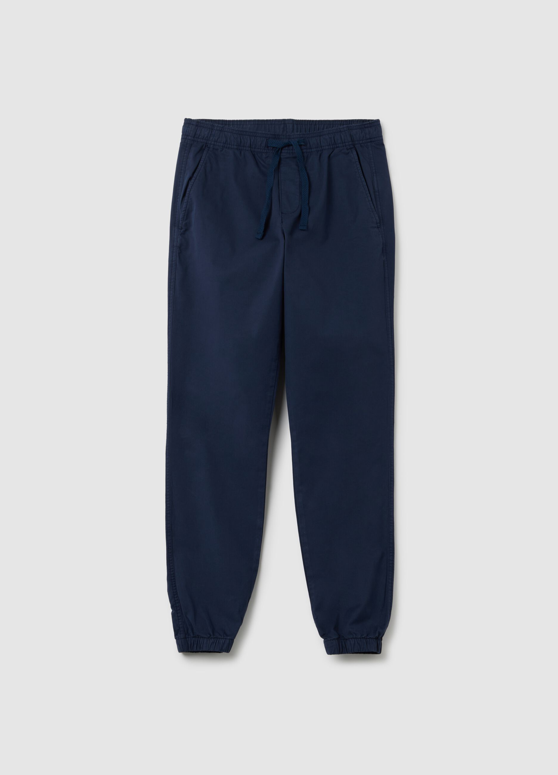 Stretch cotton joggers