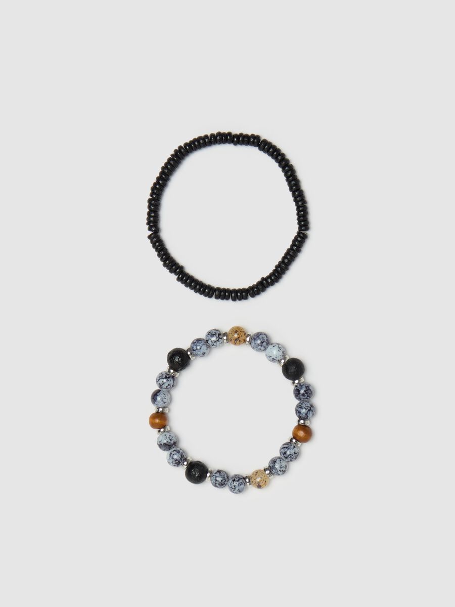 Two-pack bracelets with coloured beads_0