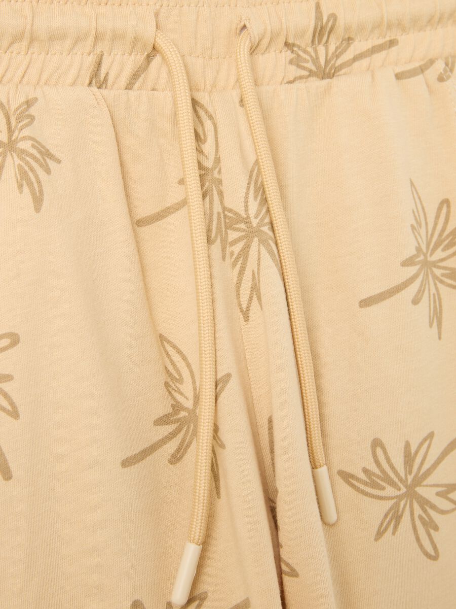 Children's beige pure cotton regular fit shorts_2