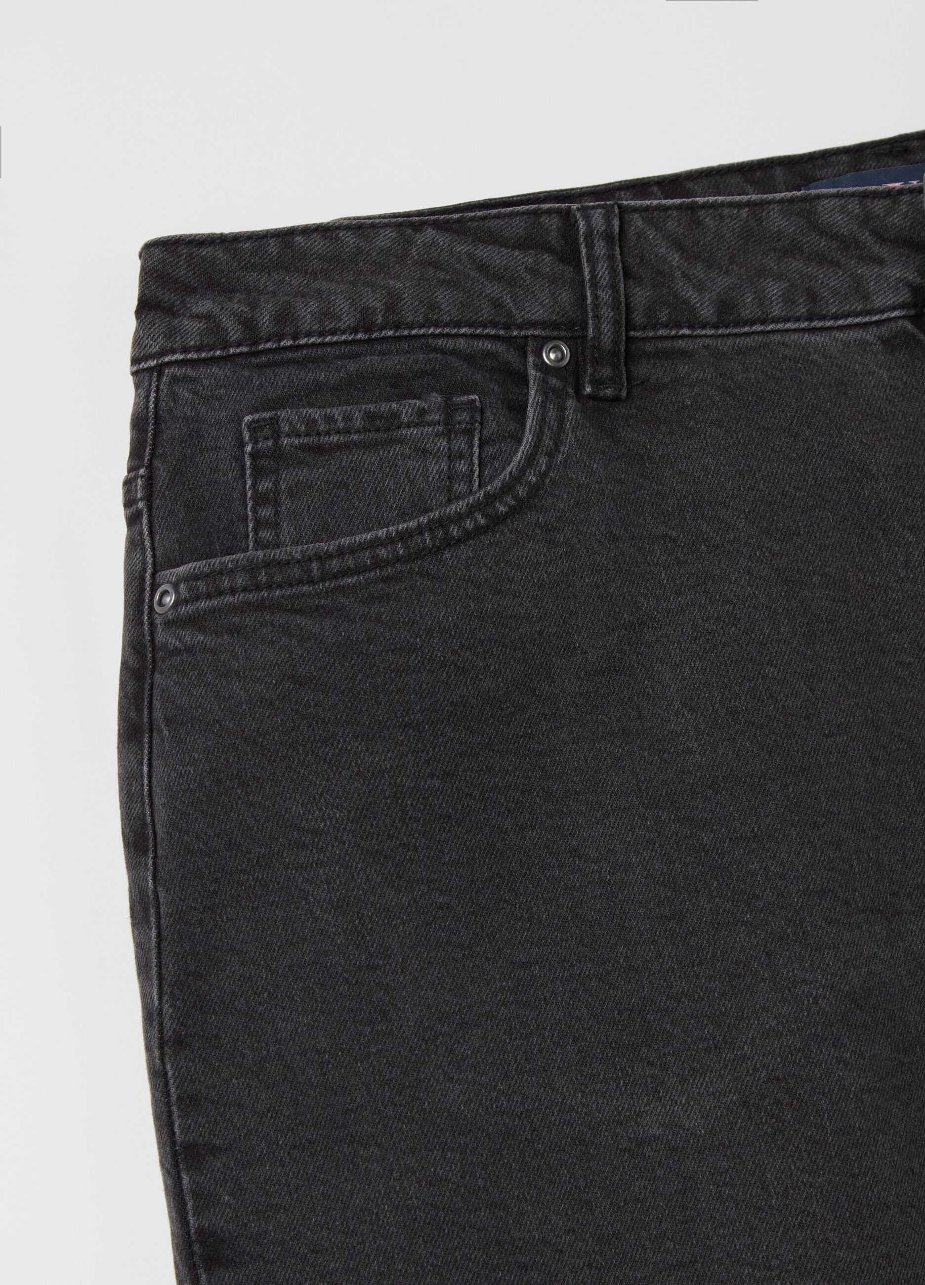 Curvy midi pencil skirt in denim