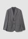 Blazer grigio in viscosa elasticizzata slim fit con rever classico_4
