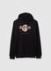Black cotton blend hoodie with Hard Rock Cafe print_4
