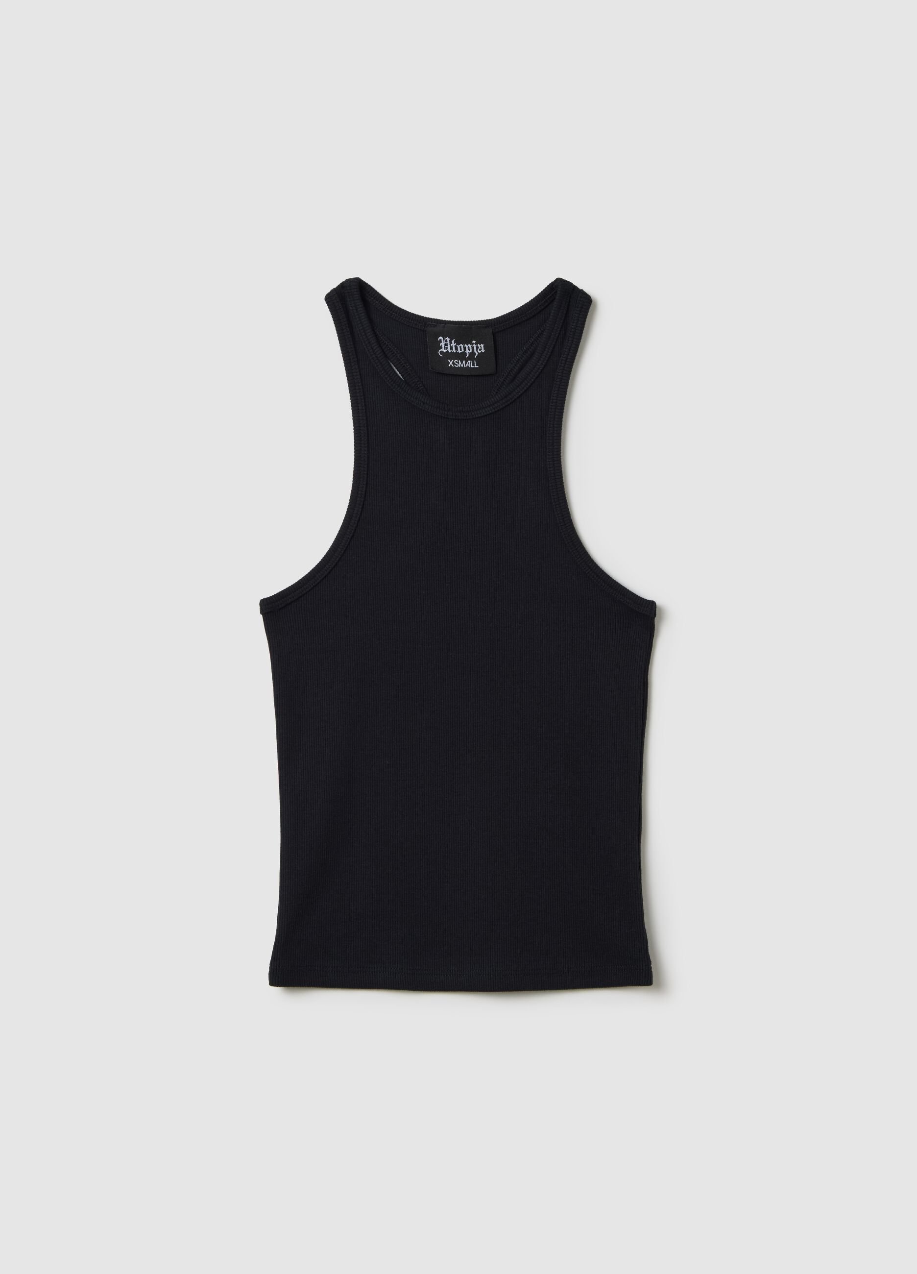 Tank Top Crew Neck Black