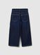 Girls' baggy blue pure cotton jeans_4