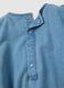 Baby girl bodysuit in pure denim cotton with frills_3
