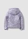 Purple Ultralight padded jacket with hood and zip for girls_1