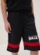 Kids' black and red regular fit shorts with Chicago Bulls logo_2