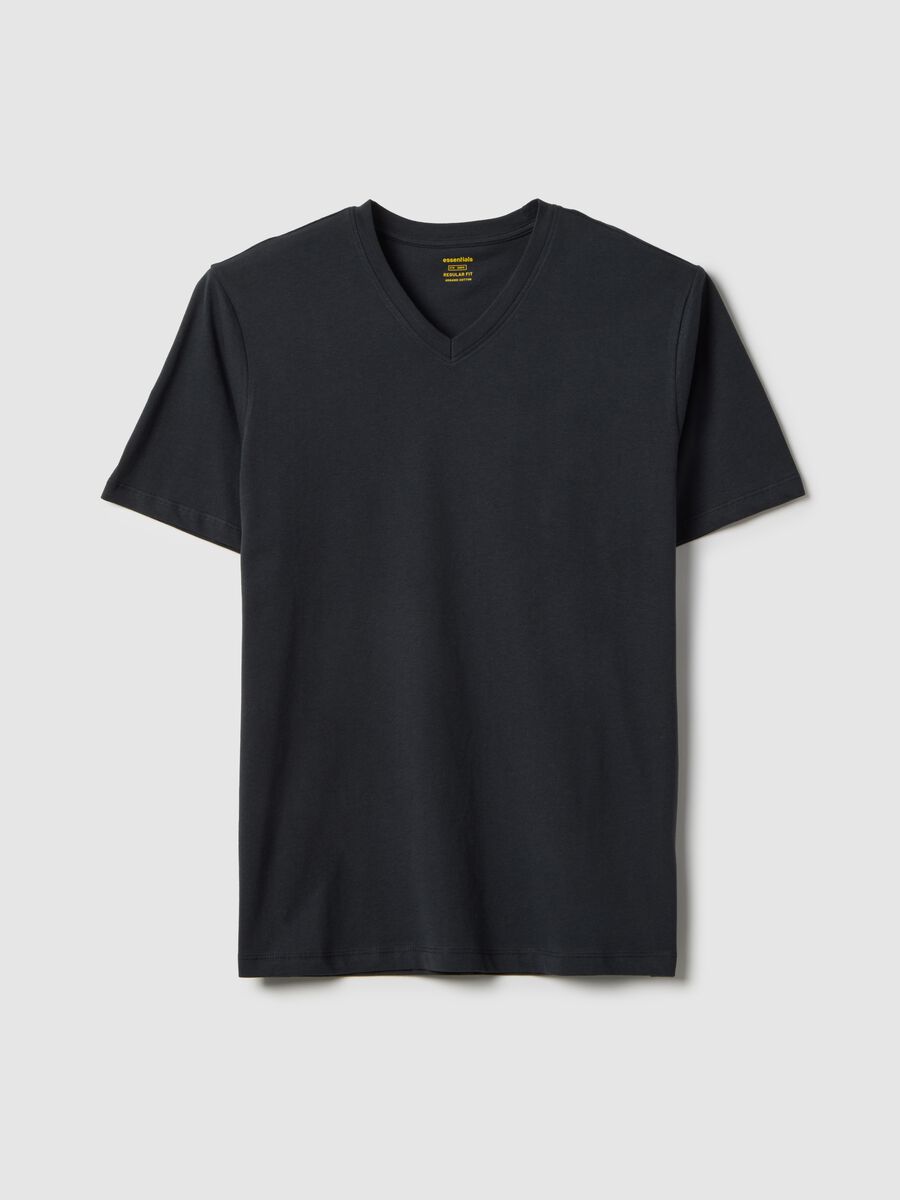 T-shirt in puro cotone nero regular fit_4