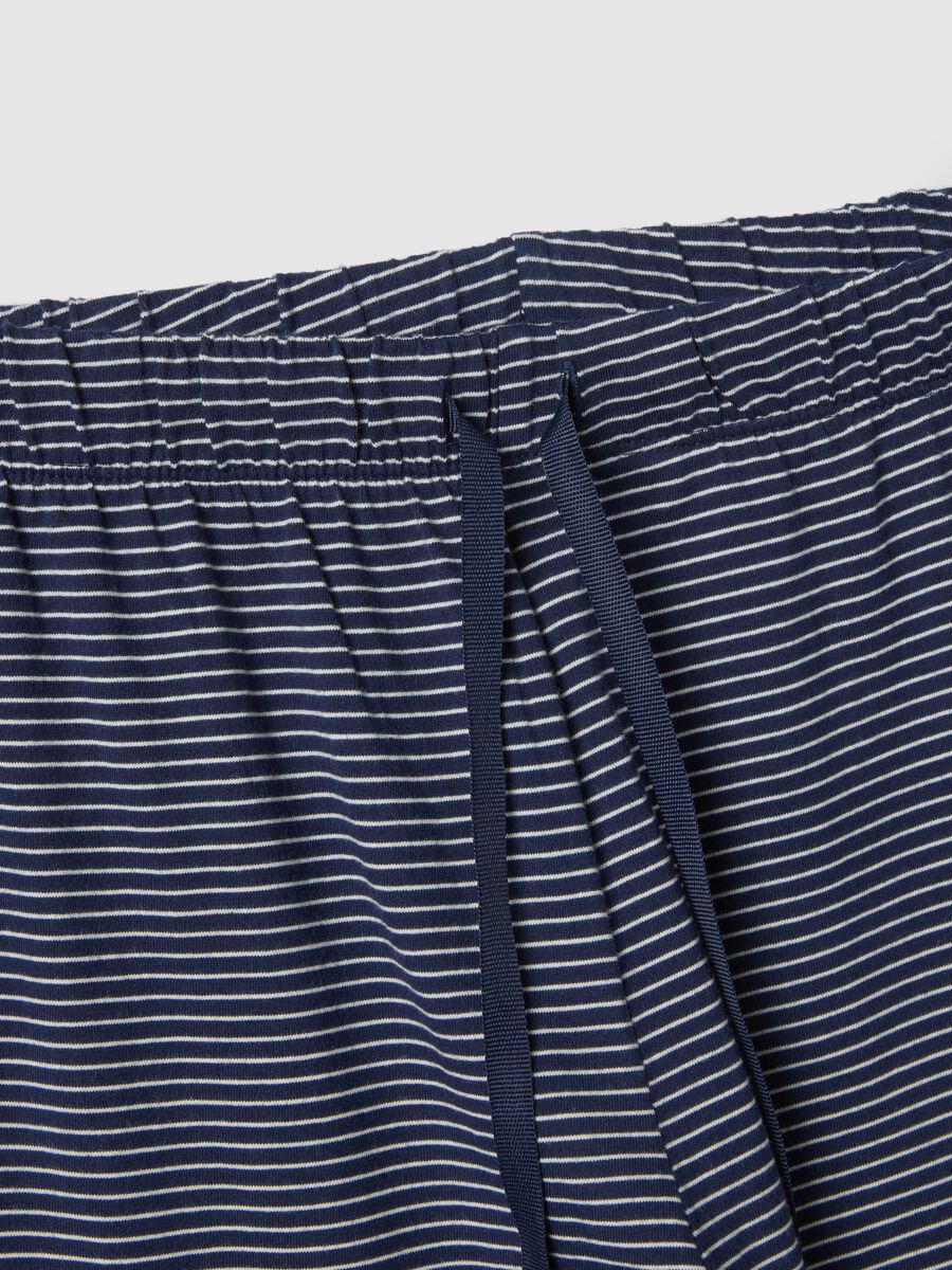 Multicolour striped pure cotton regular fit pyjama trousers_5