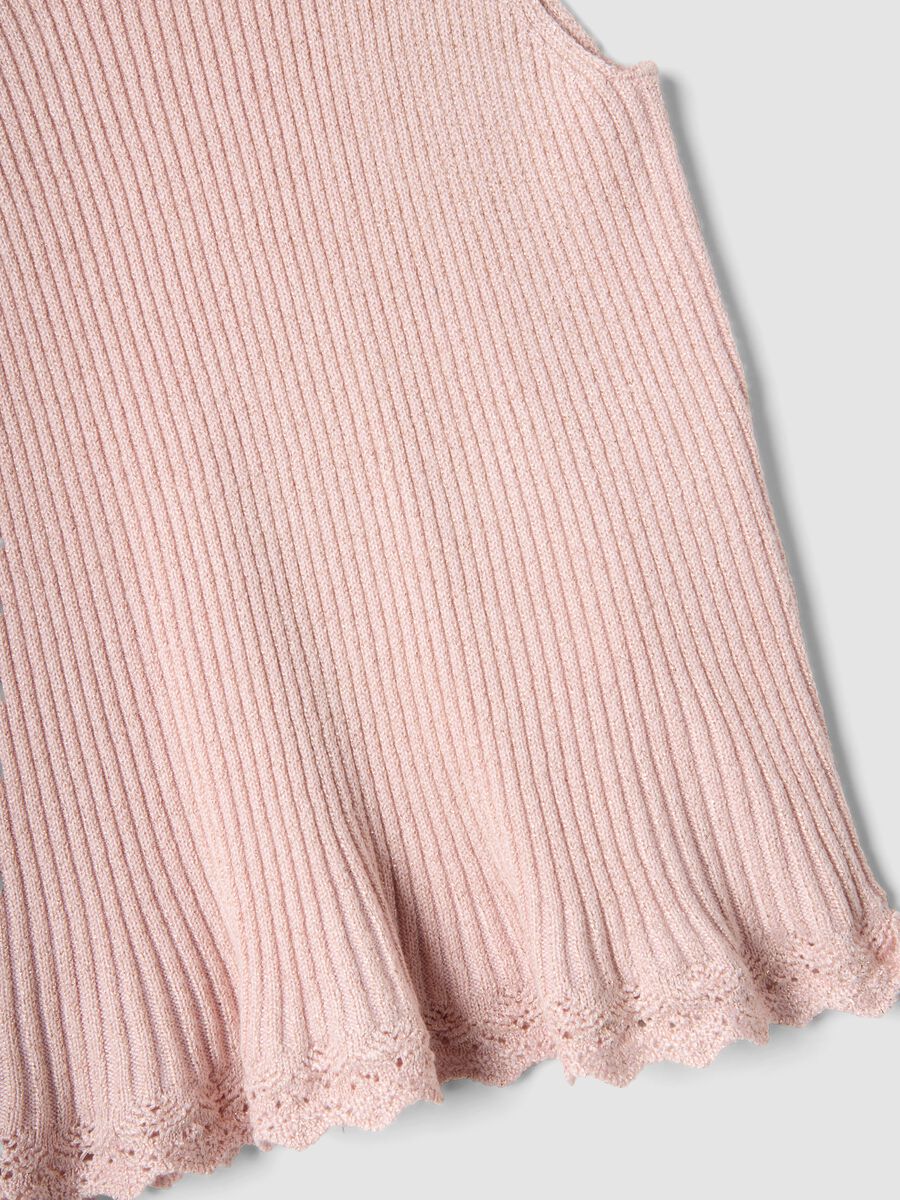 Pink fitted viscose-blend top_5