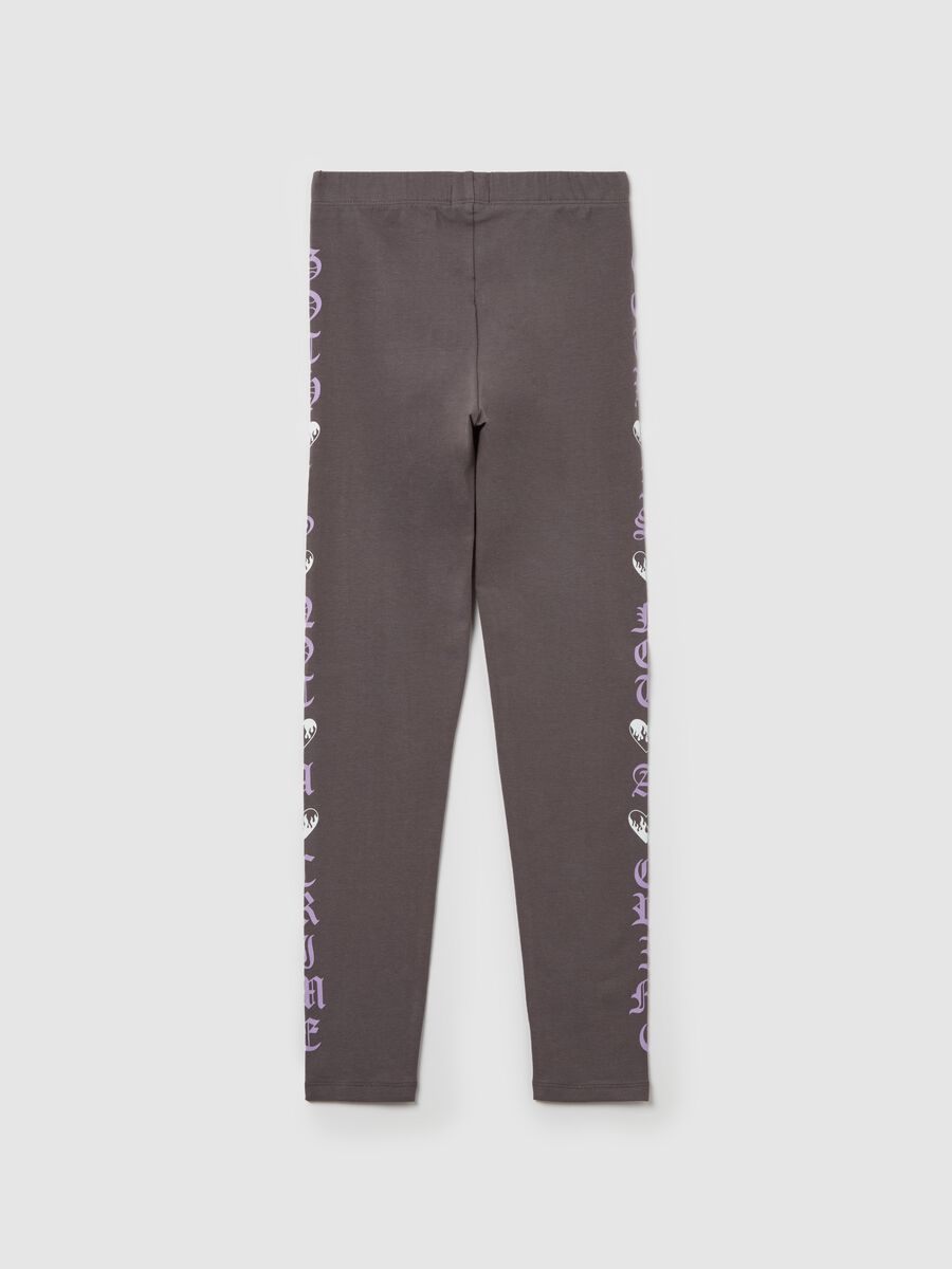 Printed stretch cotton leggings_4