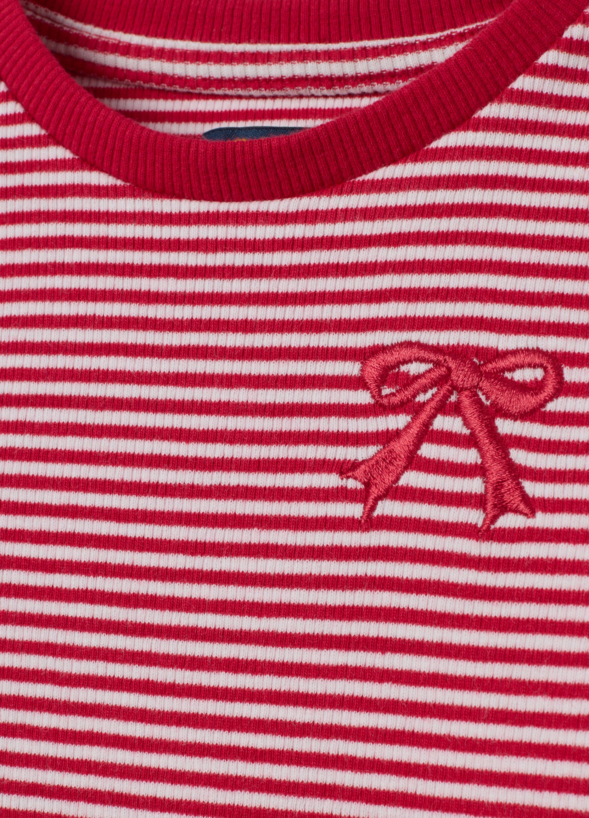 Multicolour children’s regular fit cotton striped top