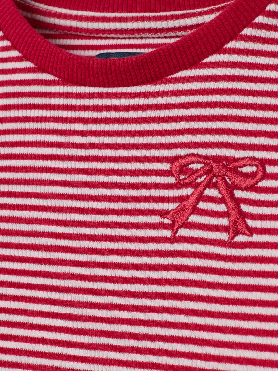 Maglia da bambina in cotone multicolor regular fit a righe_2