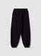 Pantaloni jogger neri in misto cotone con coulisse_5