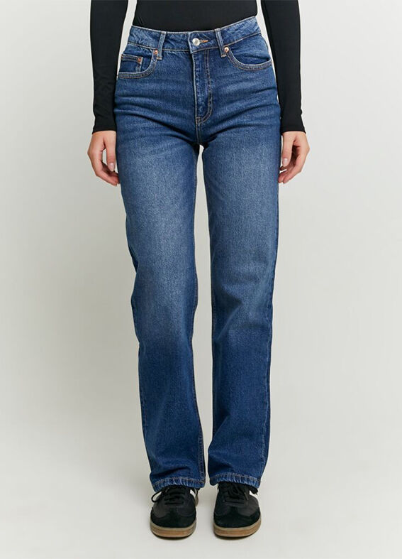 Jeans da donna in denim blu regular fit