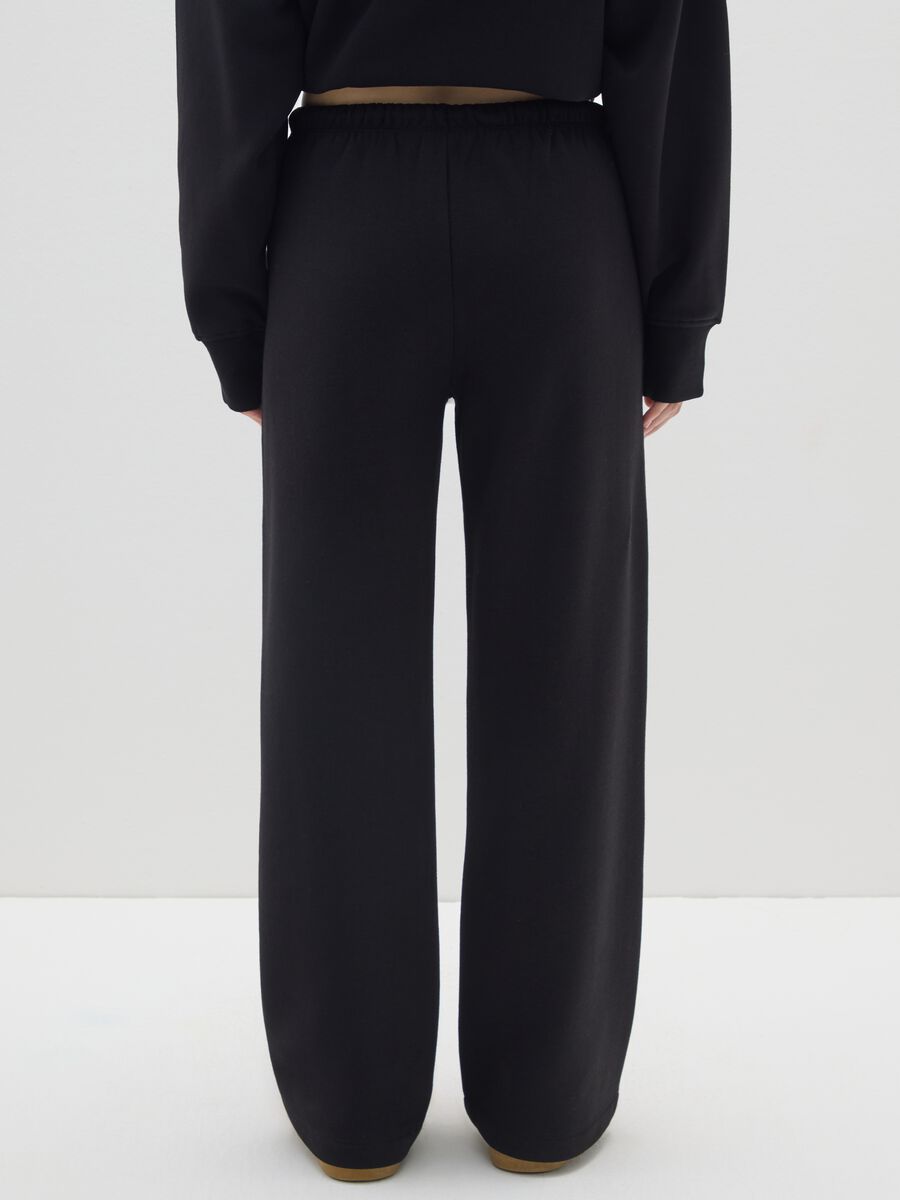 Pantaloni in misto cotone neri regular fit_2