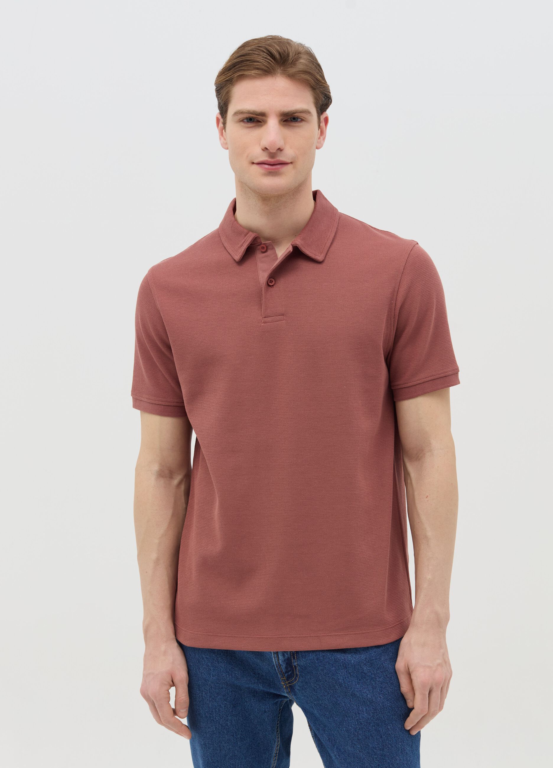Regular-fit polo shirt in jersey