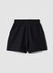 Girls' oversized fit pure cotton black shorts_4